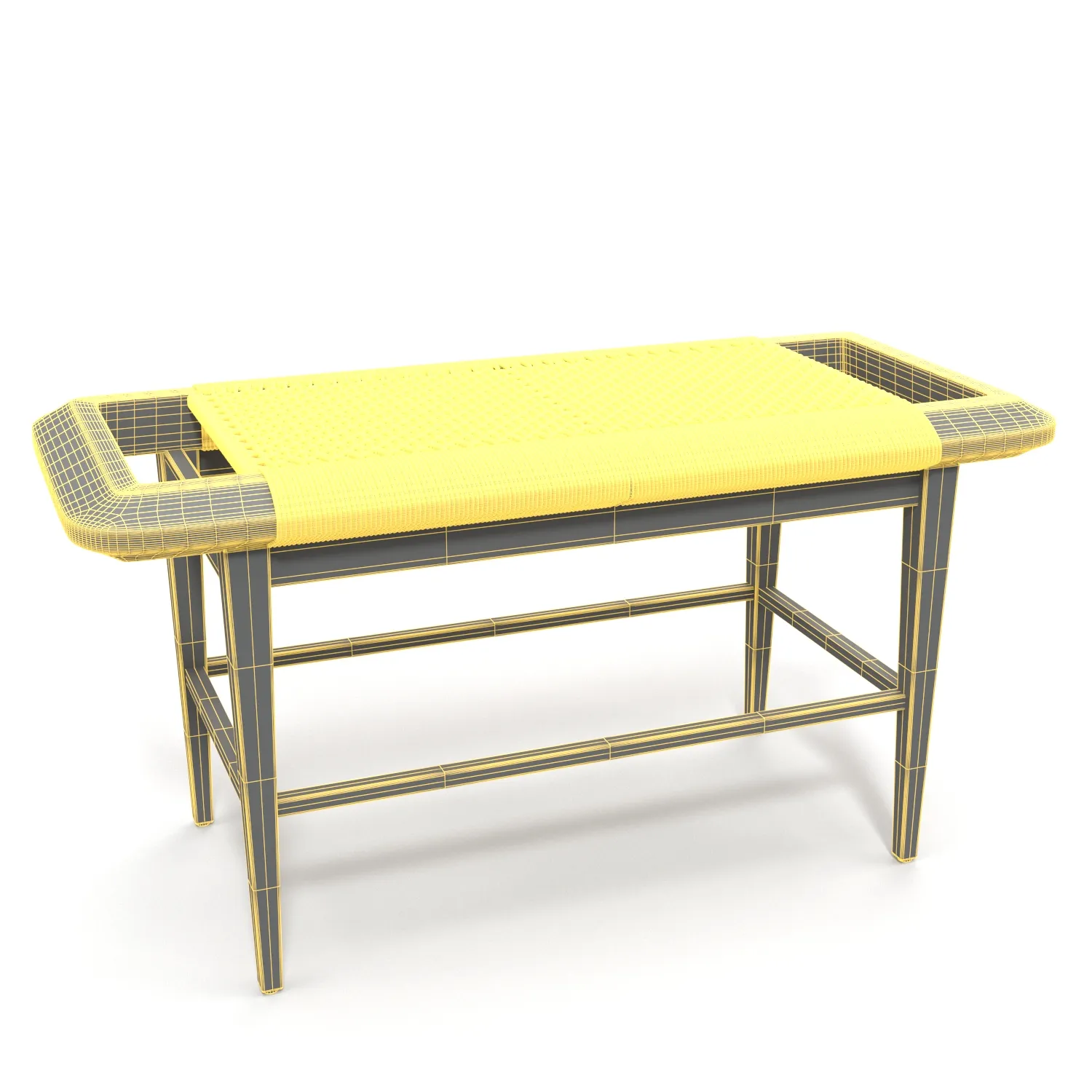 Vadisun Solid Oak Wood Bench PBR 3D Model_07